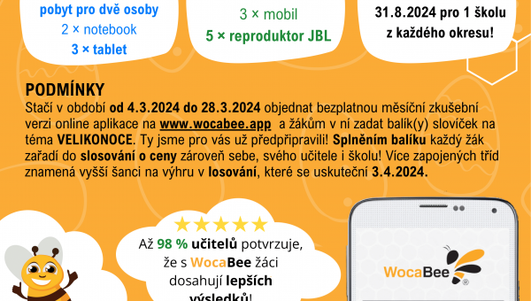 Velikonoční Wocabee šampionát 3. 3. - 5. 4.  2024