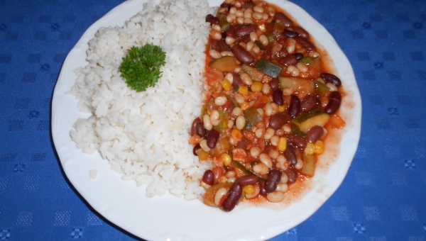 Zeleninové chilli corn carne